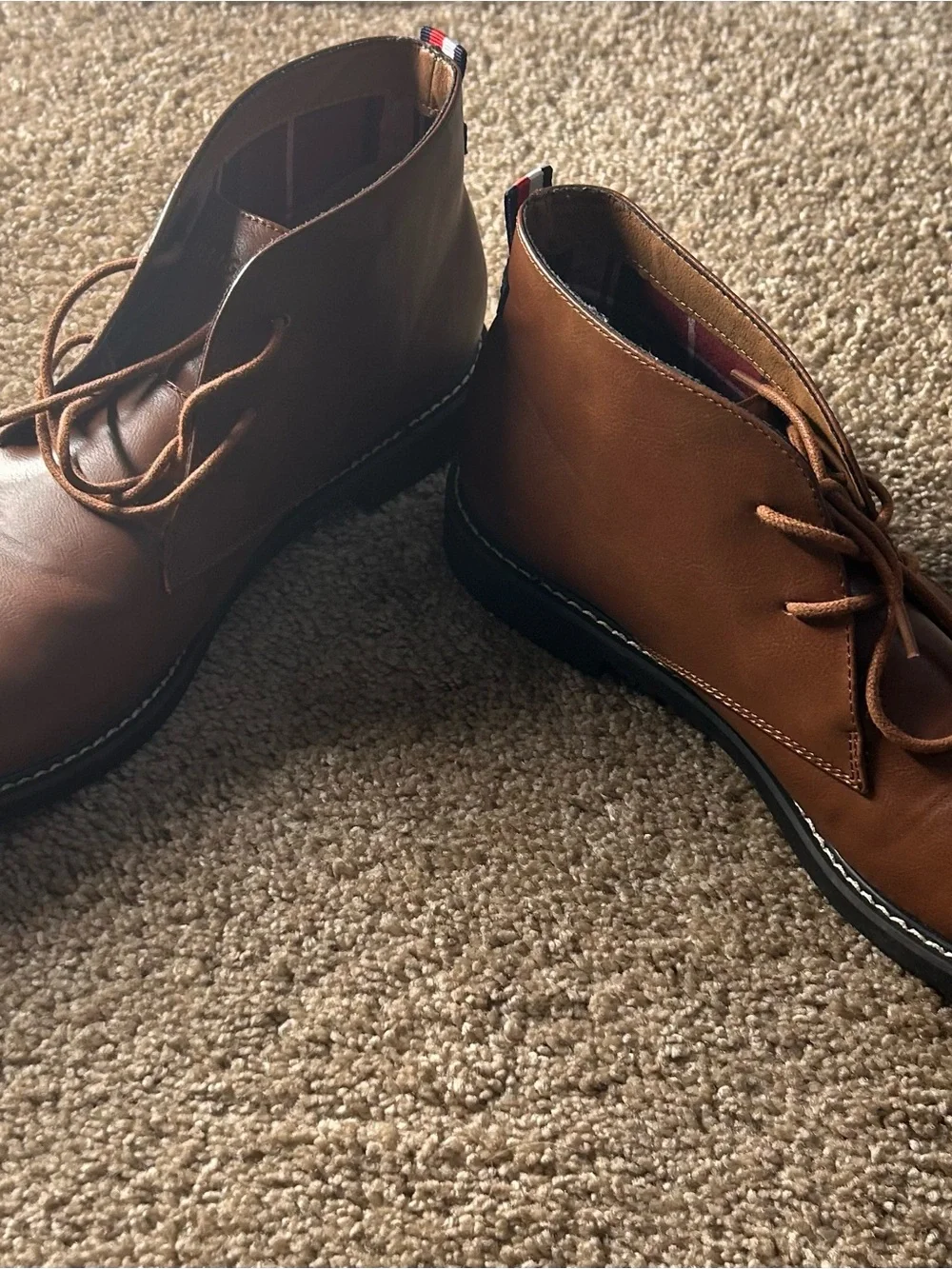 Tommy Hilfiger Brown Leather Chukka Boots with Signature Heel Tab 11